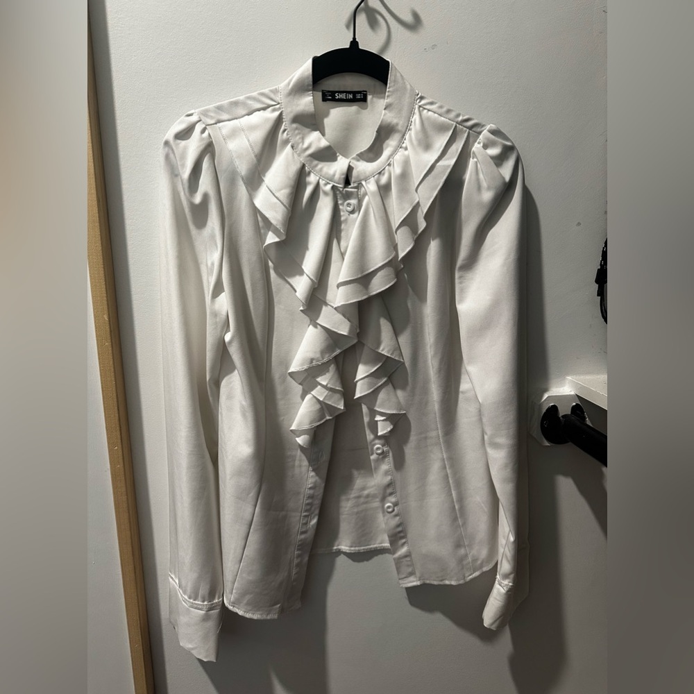 White dressy blouse - Shein